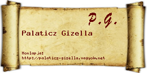 Palaticz Gizella névjegykártya